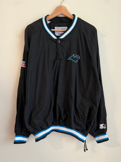 90s Carolina Panthers 1/4 Button Starter Spell Out Pro Line Windbreaker (XL)