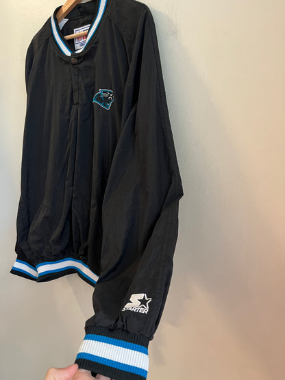 90s Carolina Panthers 1/4 Button Starter Spell Out Pro Line Windbreaker (XL)