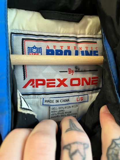 90s Carolina Panthers Apex One Dark Blue Wave Puffer Jacket (L)