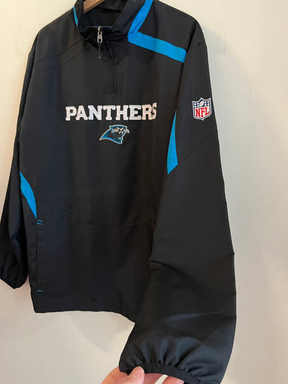 00s Carolina Panthers Reebok 1/4 Zip Spell Out Windbreaker (L)