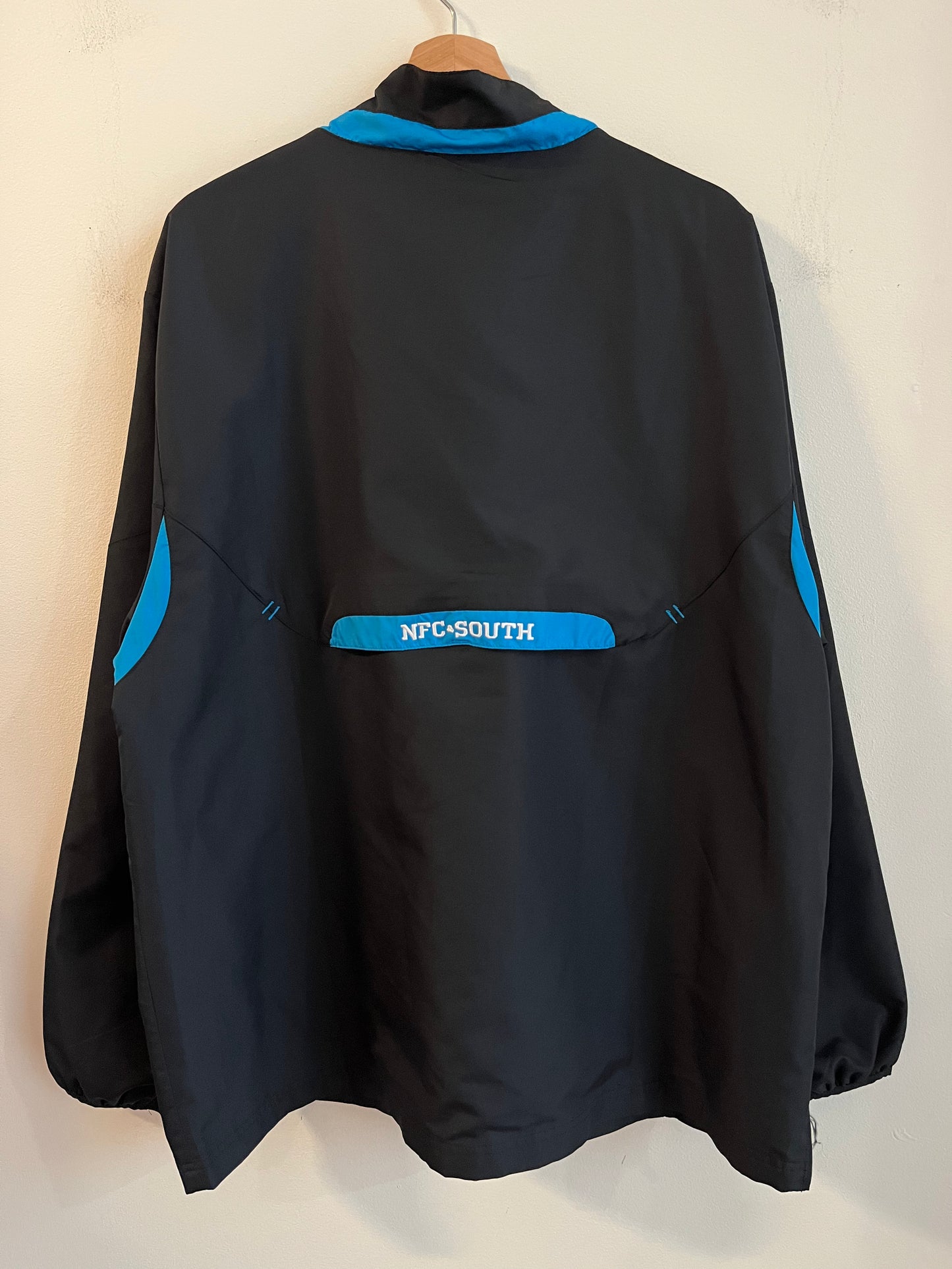 00s Carolina Panthers Reebok 1/4 Zip Spell Out Windbreaker (L)