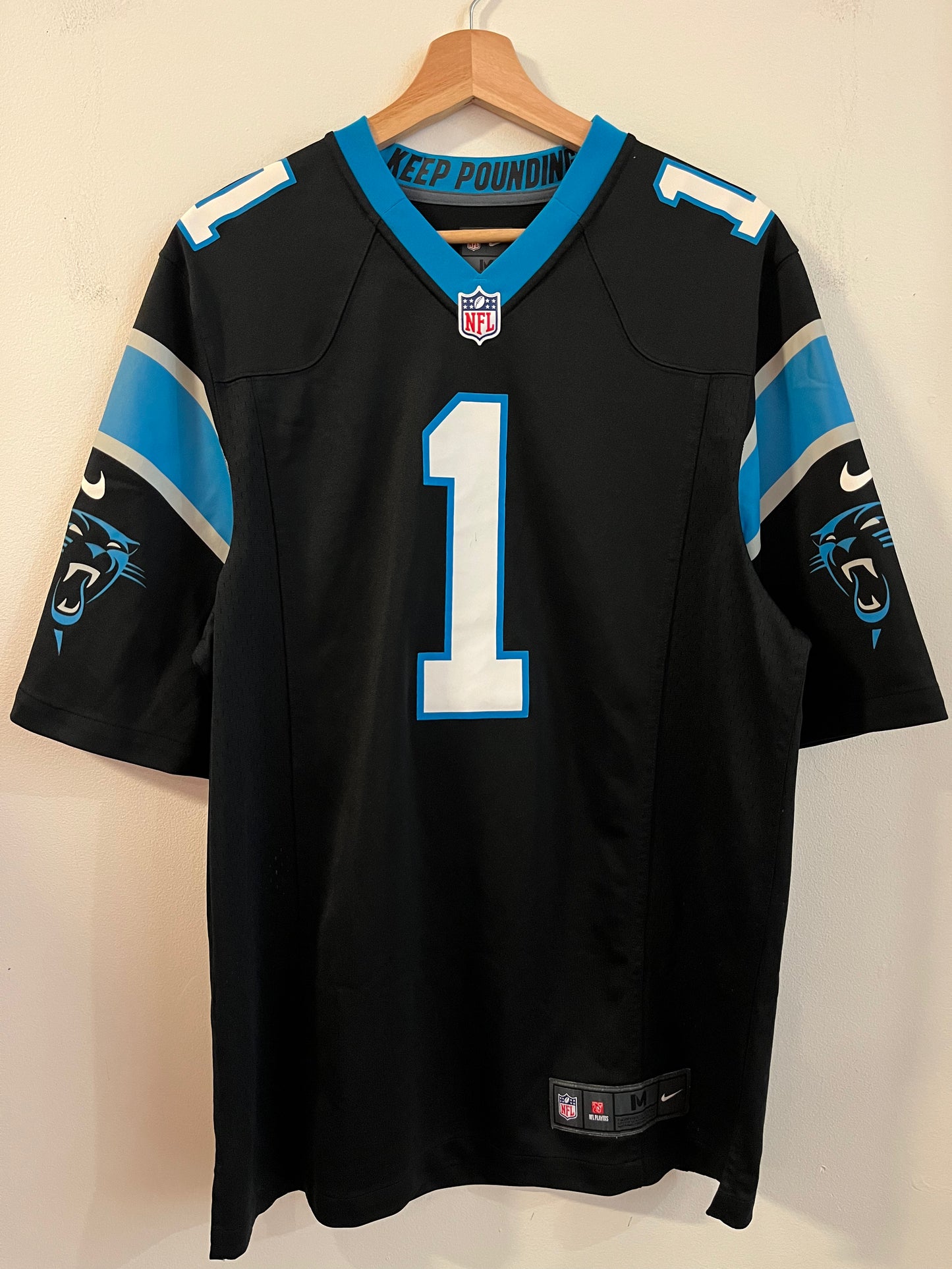 2012 Carolina Panthers Cam Newton Nike Home Jersey (M)