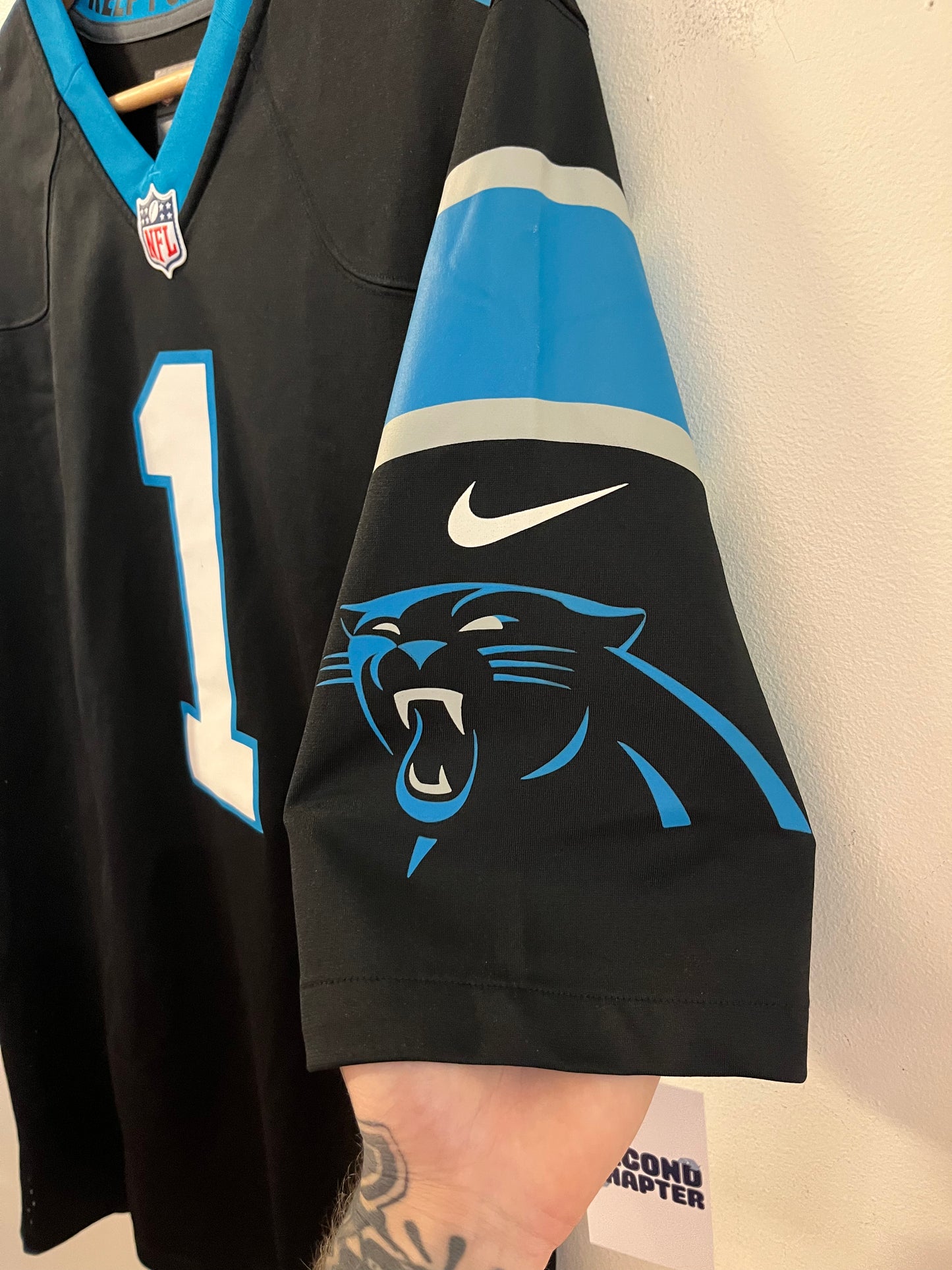 2012 Carolina Panthers Cam Newton Nike Home Jersey (M)
