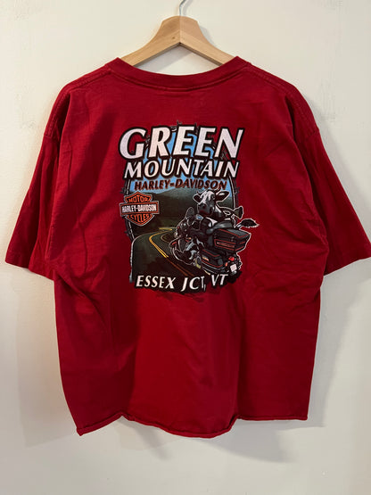2007 Harley Davidson Skull Green Mountain Cropped Tee (XL)