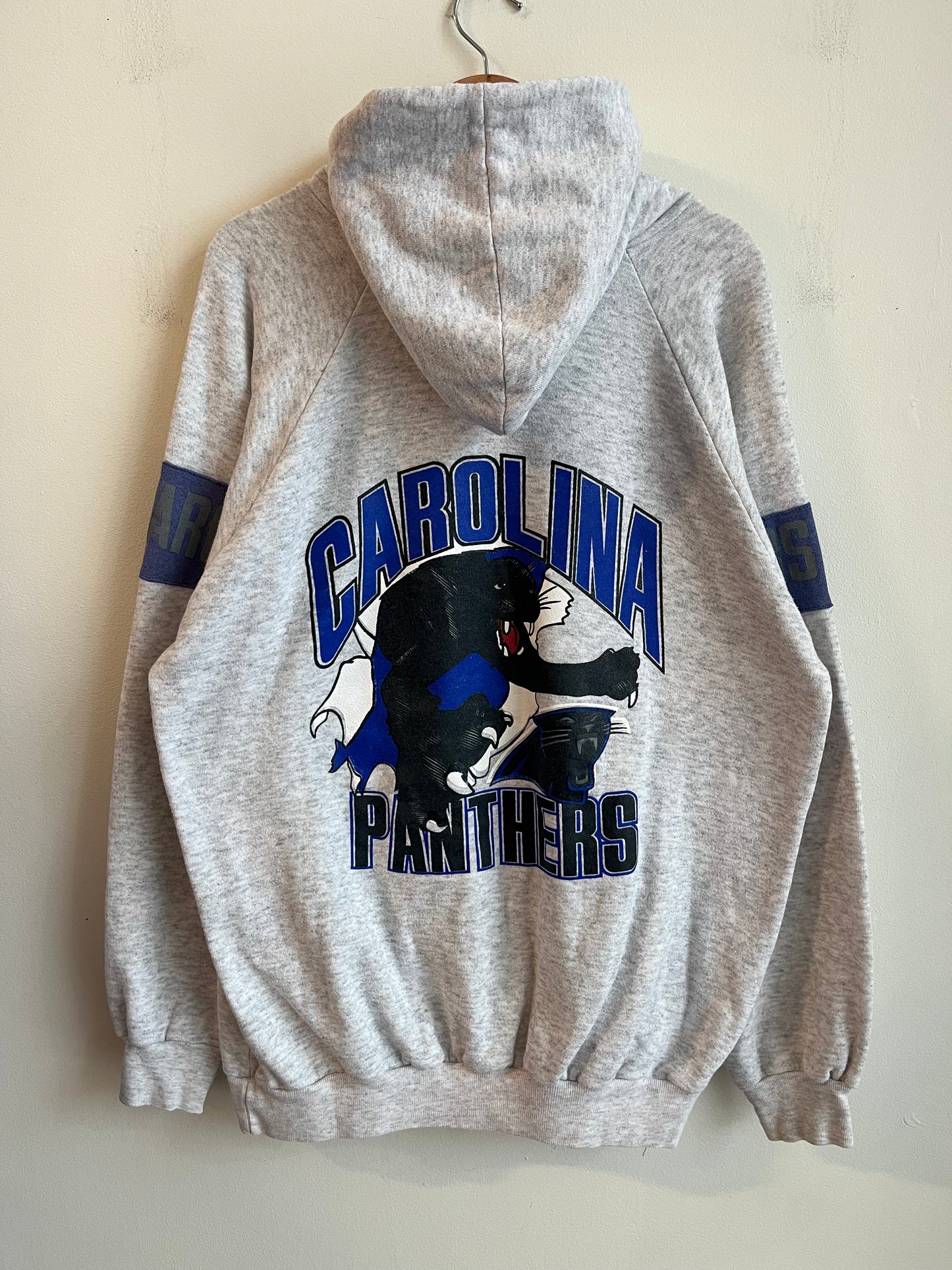 90s Carolina Panthers Breakthrough Front/Back Graphic Bootleg Hoodie (XXL)