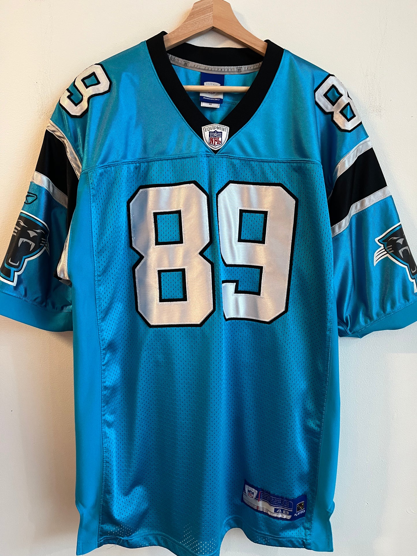 2004 Carolina Panthers Steve Smith Stitched Electric Blue Jersey (L)