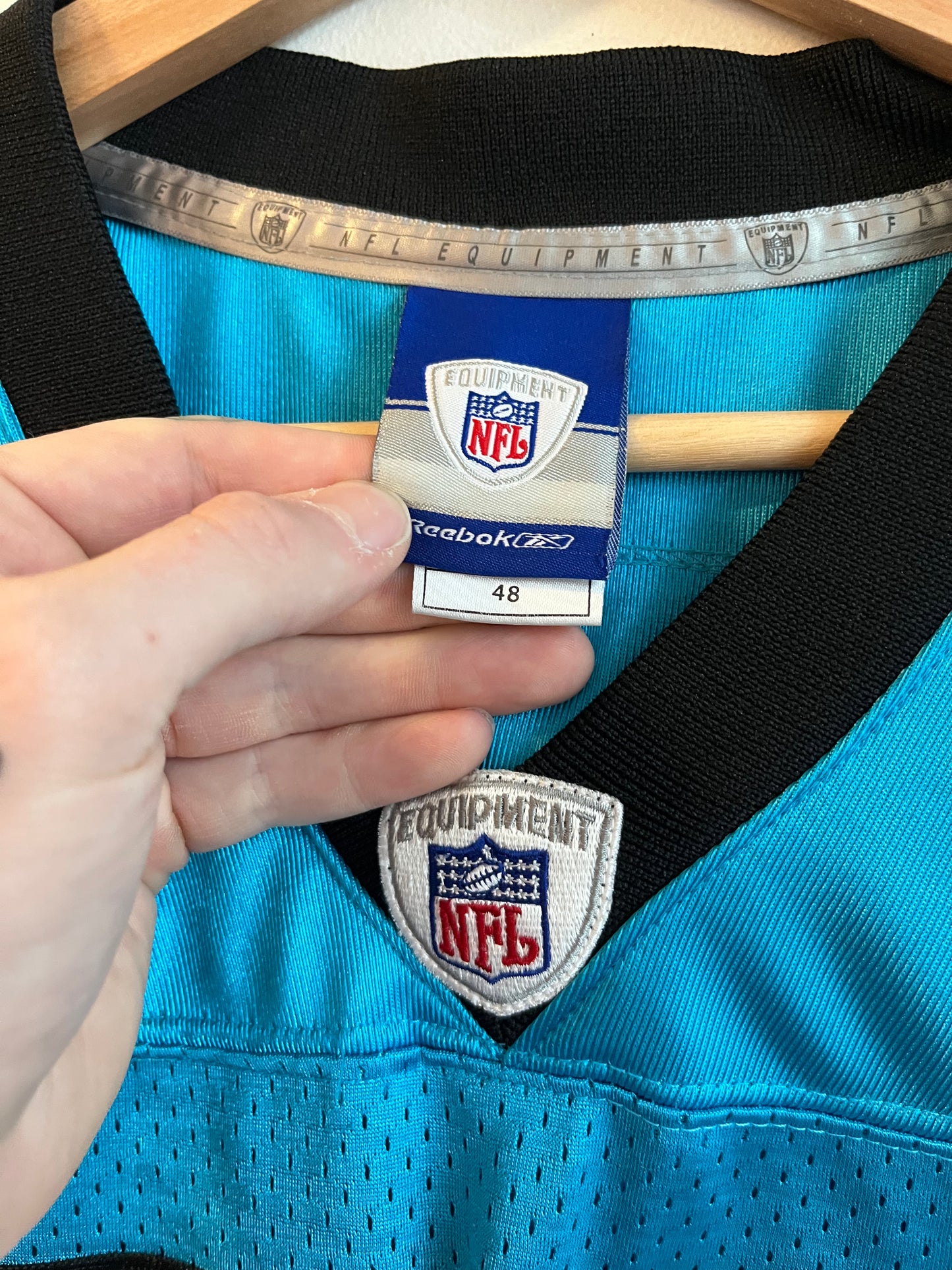2004 Carolina Panthers Steve Smith Stitched Electric Blue Jersey (L)