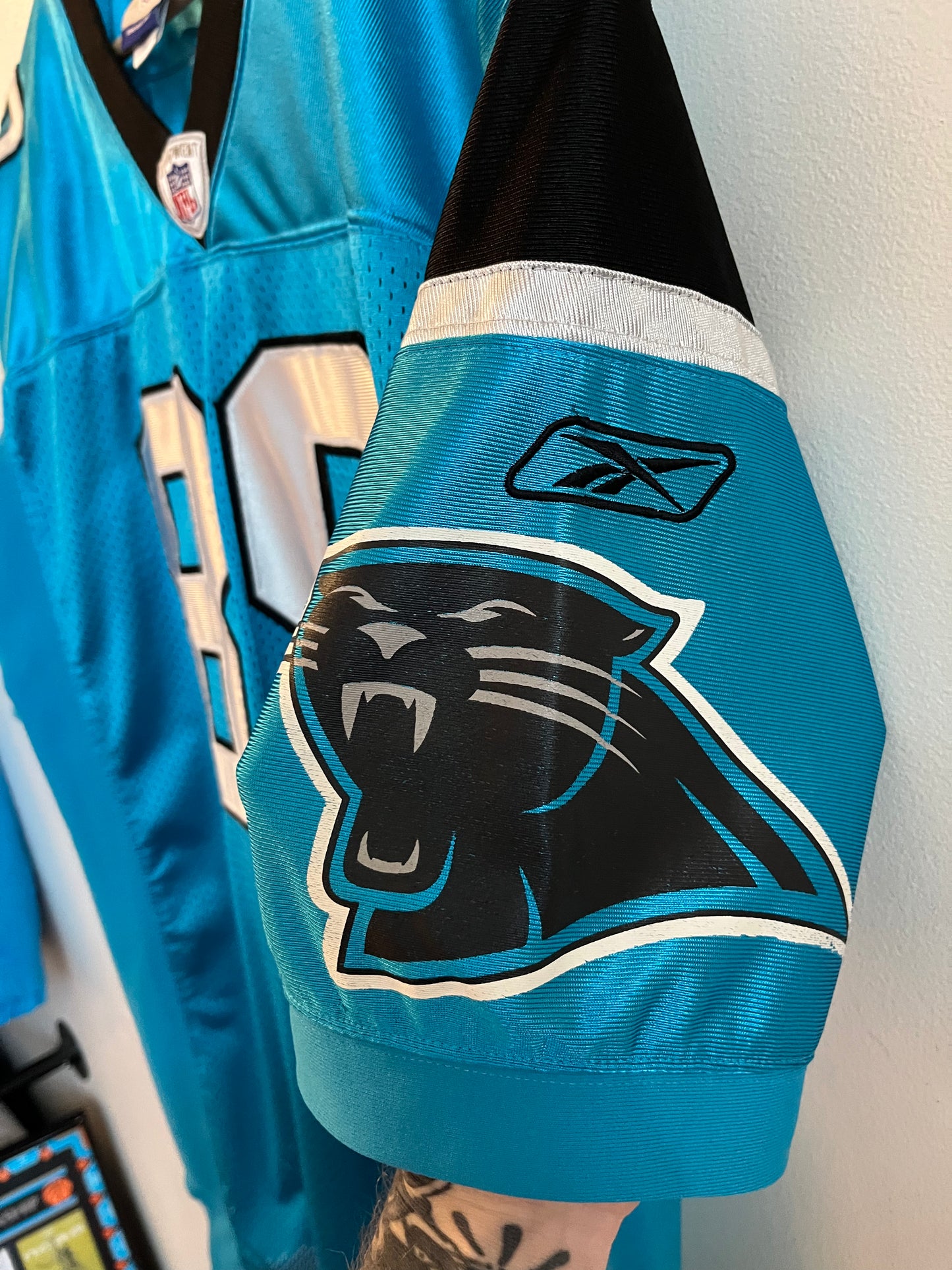2004 Carolina Panthers Steve Smith Stitched Electric Blue Jersey (L)