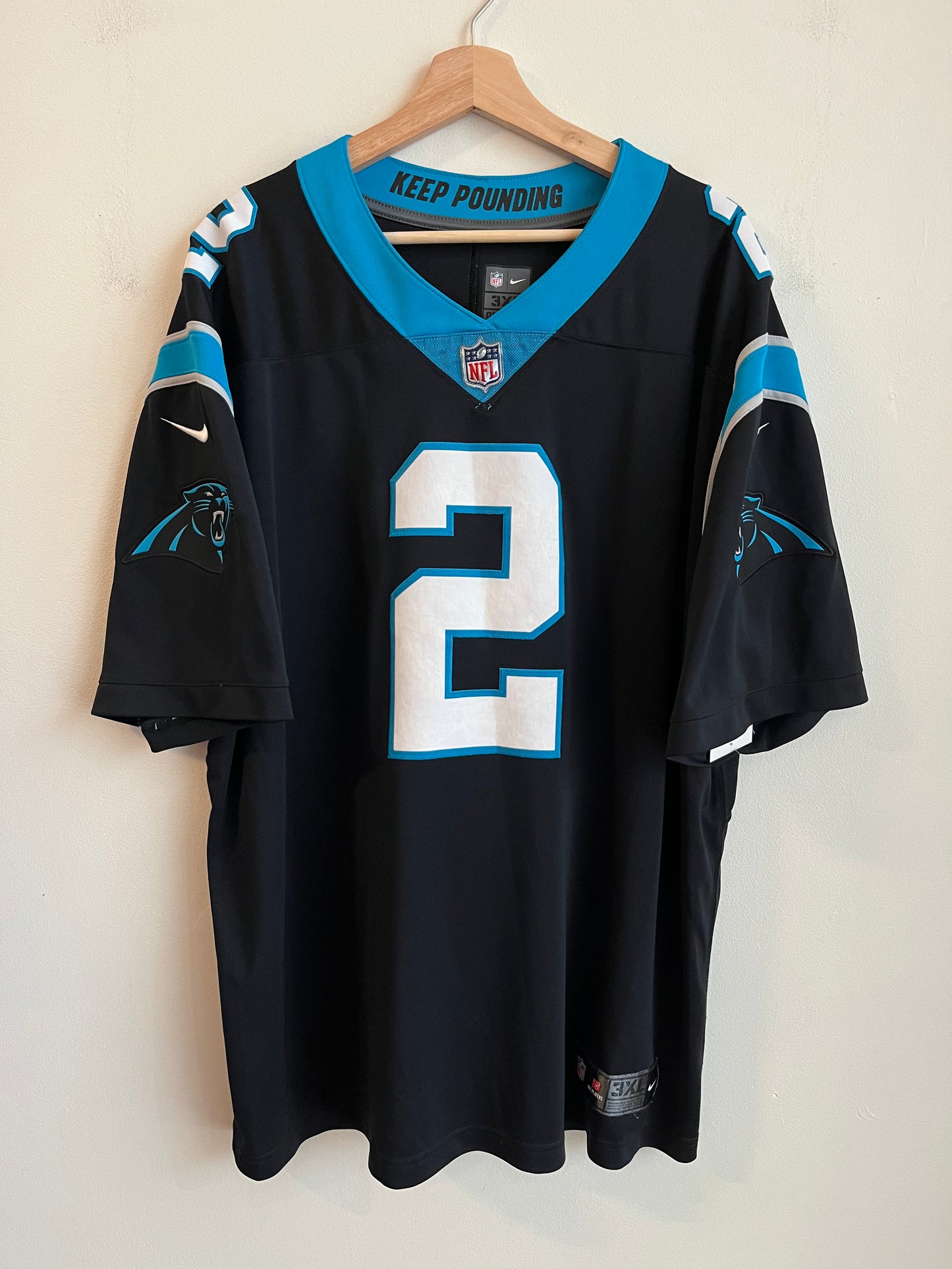 2022 Carolina Panthers DJ Moore Stitched Home Jersey (3XL)