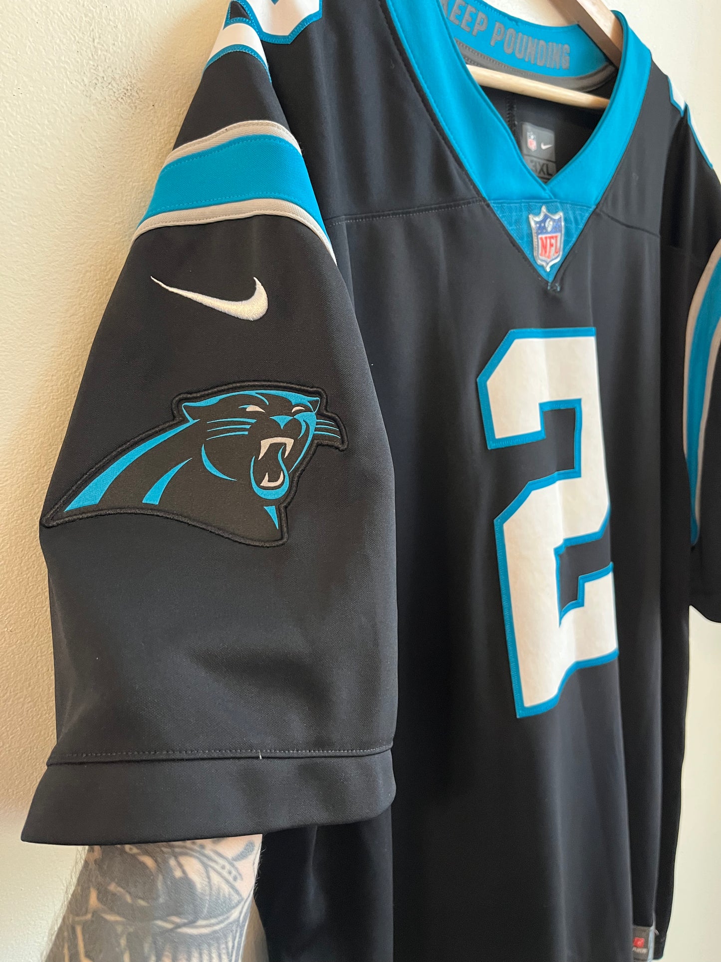 2022 Carolina Panthers DJ Moore Stitched Home Jersey (3XL)