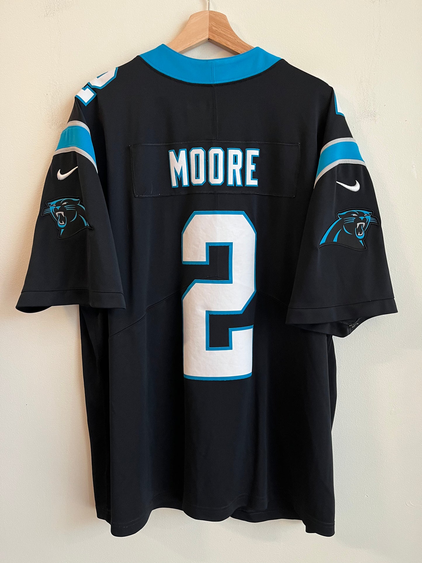 2022 Carolina Panthers DJ Moore Stitched Home Jersey (3XL)