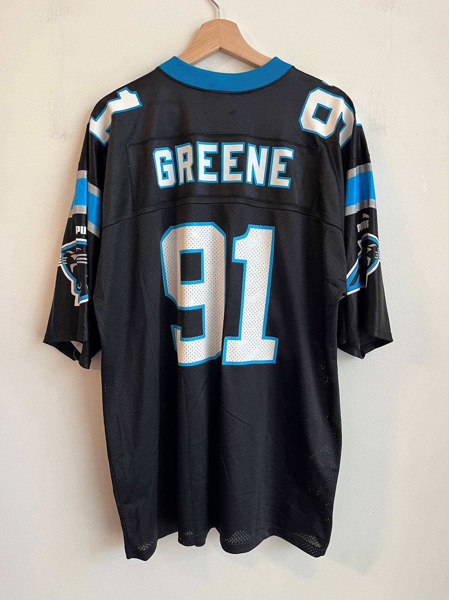 1990s Carolina Panthers Kevin Greene Puma Home Jersey (L)