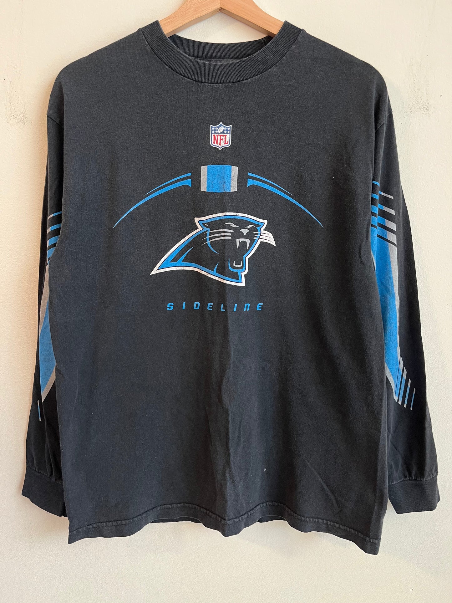 2000s Carolina Panthers Reebok Sideline Long Sleeve Shirt (M)