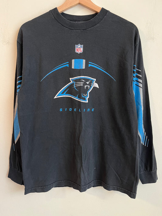 2000s Carolina Panthers Reebok Sideline Long Sleeve Shirt (M)