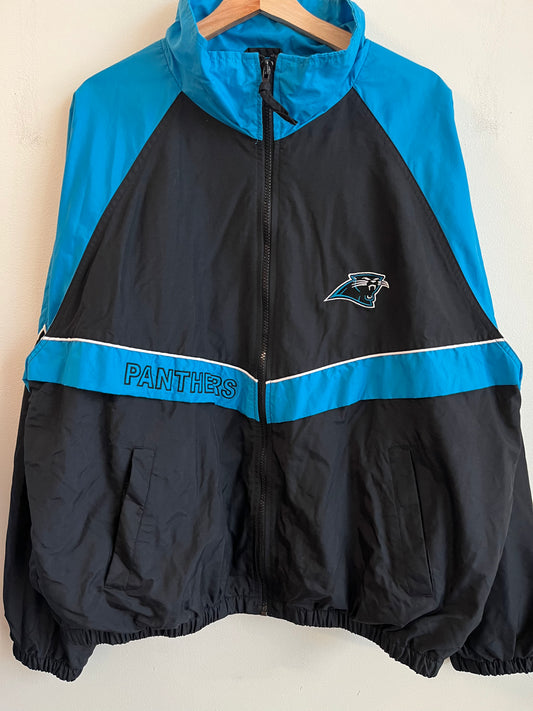 1990s Carolina Panthers Logo Athletic Gameday Two Toned Windbreaker (XL)