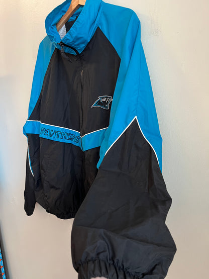 1990s Carolina Panthers Logo Athletic Gameday Two Toned Windbreaker (XL)
