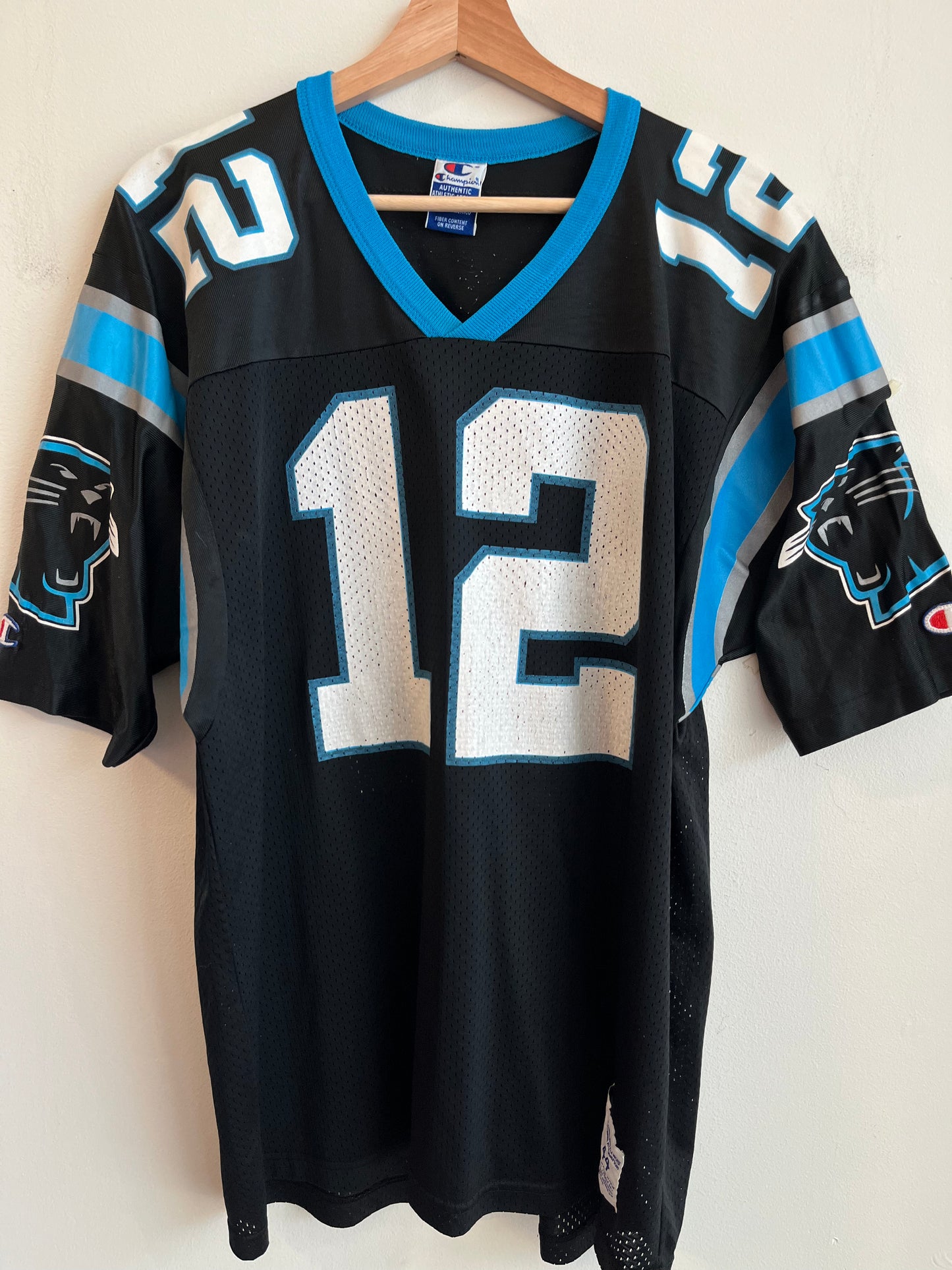 1990s Carolina Panthers Kerry Collins Champion Home Jersey (M)