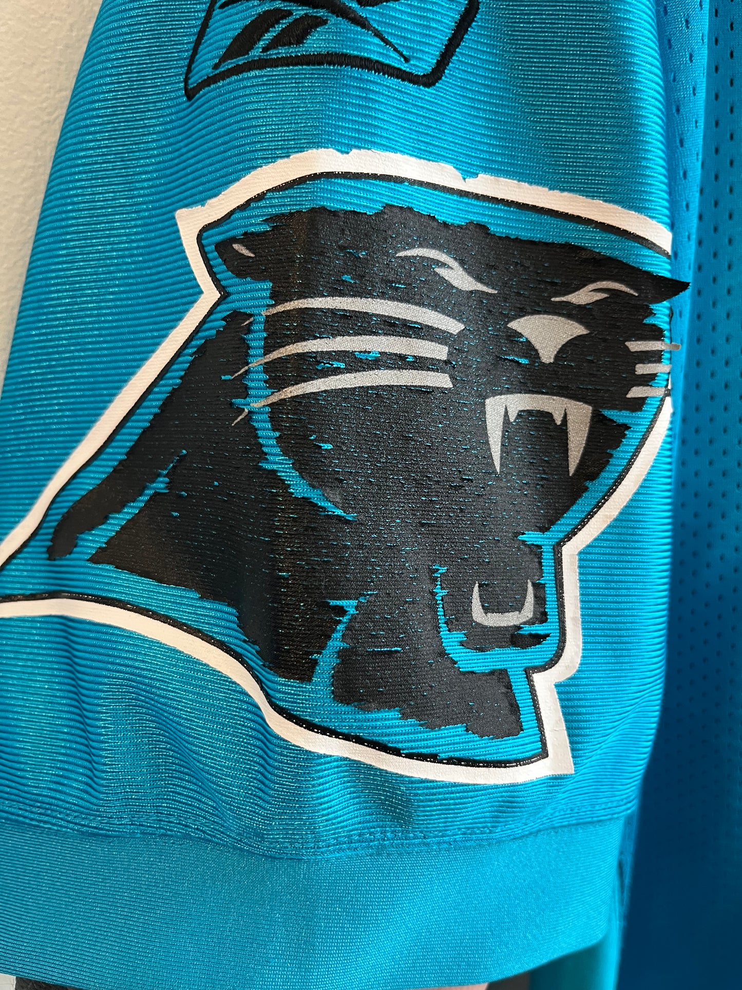 00s Carolina Panthers Jake Delhomme Stitched Electric Blue Jersey (L)