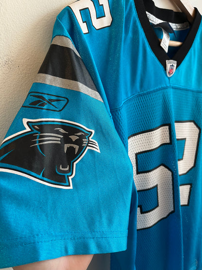 00s Carolina Panthers Jon Beason Electric Blue Jersey (Youth XL)