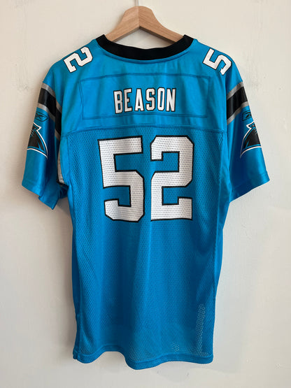 00s Carolina Panthers Jon Beason Electric Blue Jersey (Youth XL)