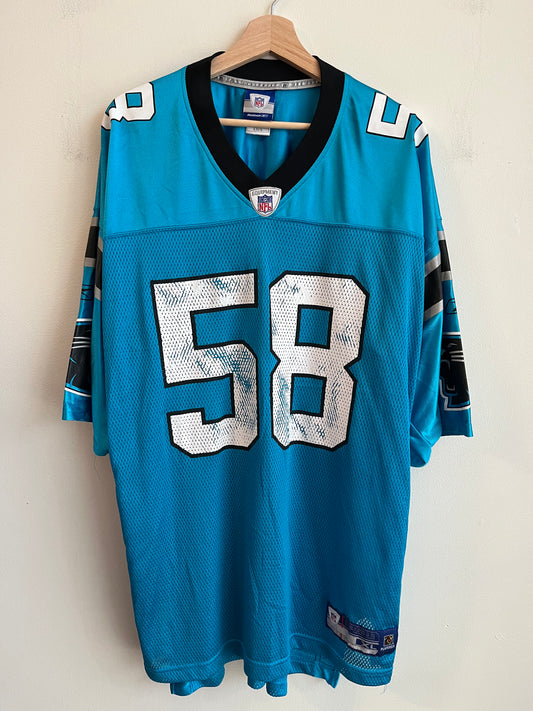 2000s Carolina Panthers Thomas Davis Electric Blue Jersey (XL)
