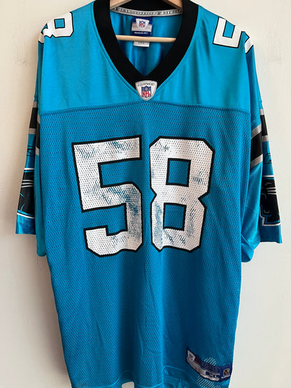 2000s Carolina Panthers Thomas Davis Electric Blue Jersey (XL)