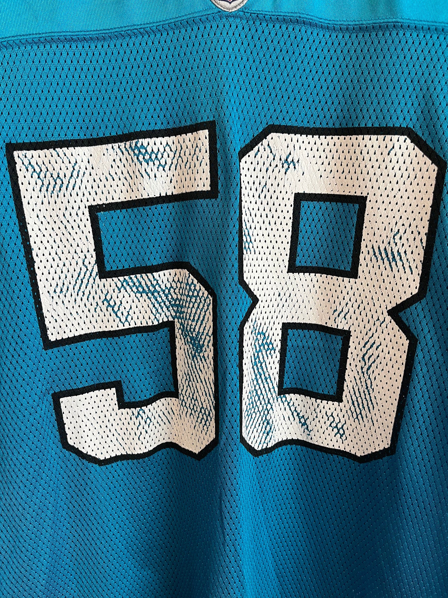 2000s Carolina Panthers Thomas Davis Electric Blue Jersey (XL)