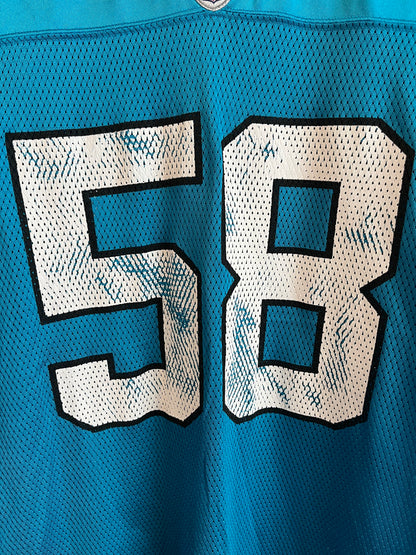 2000s Carolina Panthers Thomas Davis Electric Blue Jersey (XL)
