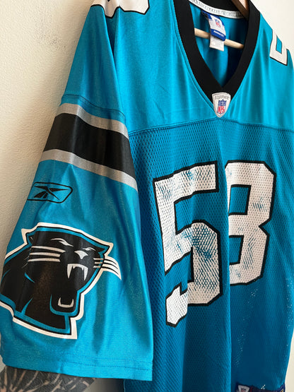 2000s Carolina Panthers Thomas Davis Electric Blue Jersey (XL)