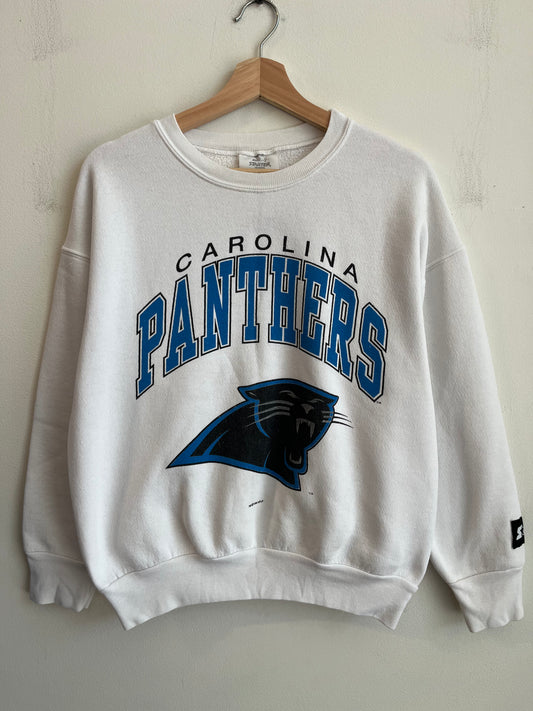 1993 Carolina Panthers White Starter Spell Out Crewneck (M)