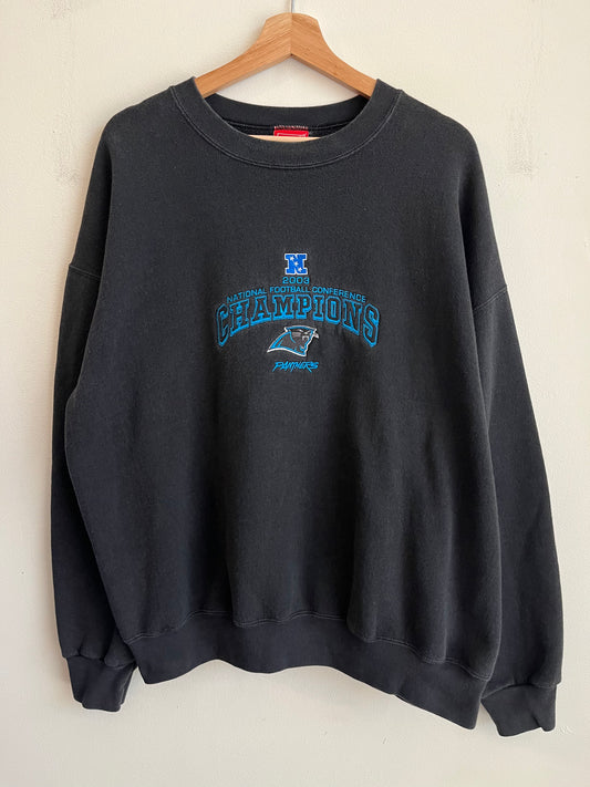 2003 Carolina Panthers Conference Champions Embroidered Crewneck (XL)