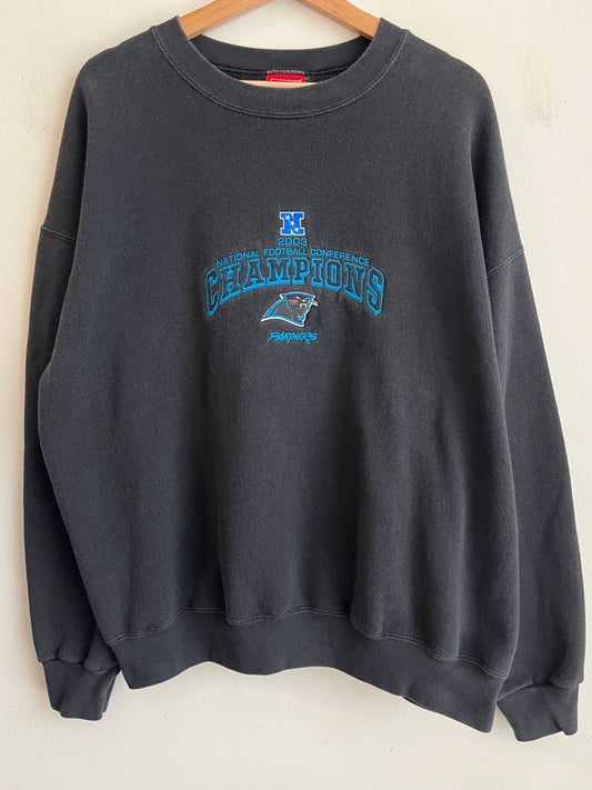 2003 Carolina Panthers Conference Champions Embroidered Crewneck (XL)