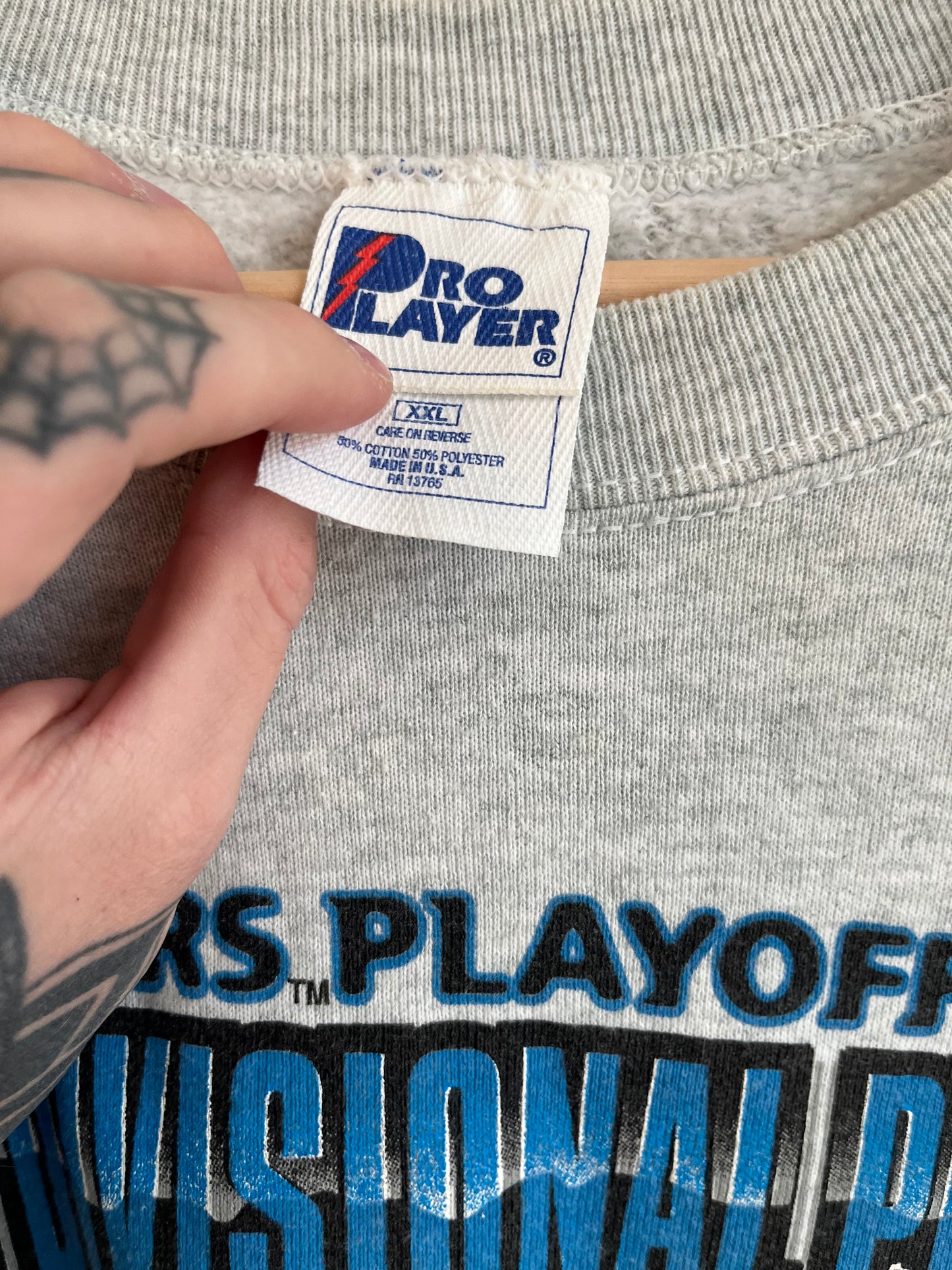 1996 Carolina Panthers v Dallas Cowboys Playoffs Debut Crewneck (XXL)