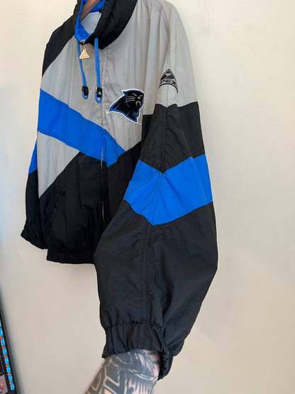 90s Carolina Panthers Apex One Big Logo Rare Windbreaker (L)
