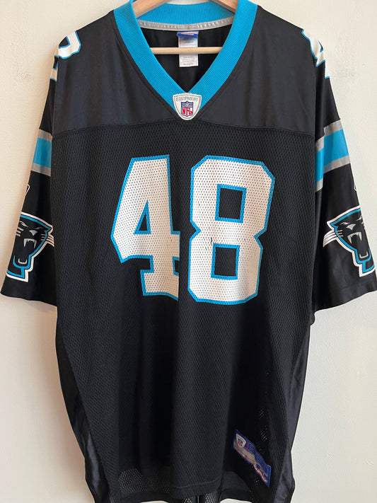 00s Carolina Panthers Stephen Davis Reebok Home Jersey (XL)