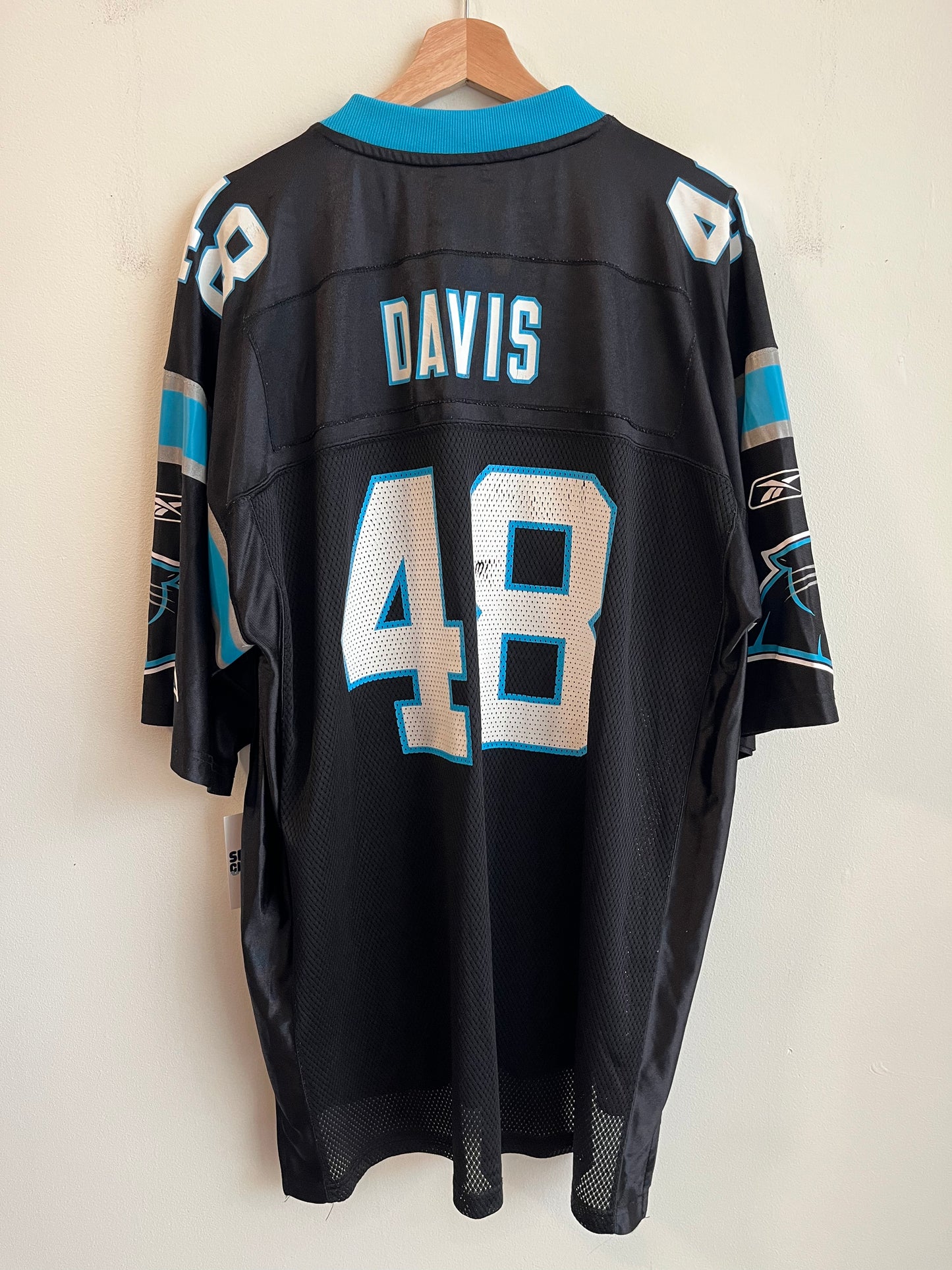 00s Carolina Panthers Stephen Davis Reebok Home Jersey (XL)