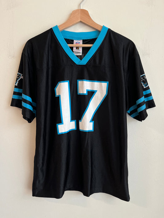 00s Carolina Panthers Jake Delhomme NFL Players Striped Jersey (Youth L)