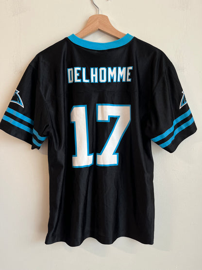 00s Carolina Panthers Jake Delhomme NFL Players Striped Jersey (Youth L)