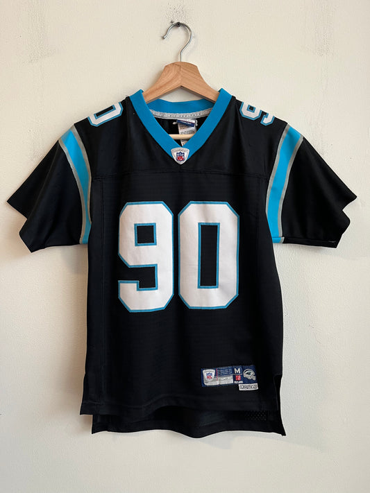 00s Carolina Panthers Julius Peppers Stitched Home Jersey (Youth M)