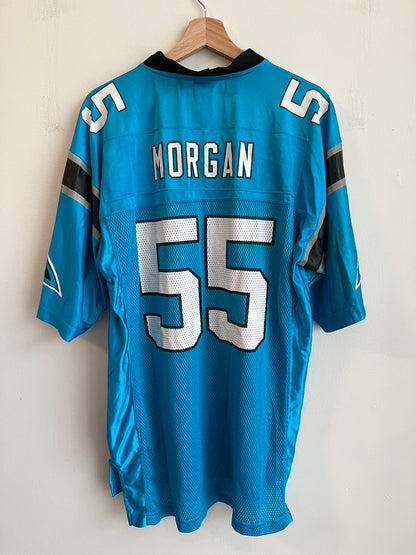 00s Carlina Panthers Dan Morgan Reebok Blue Jersey (M)