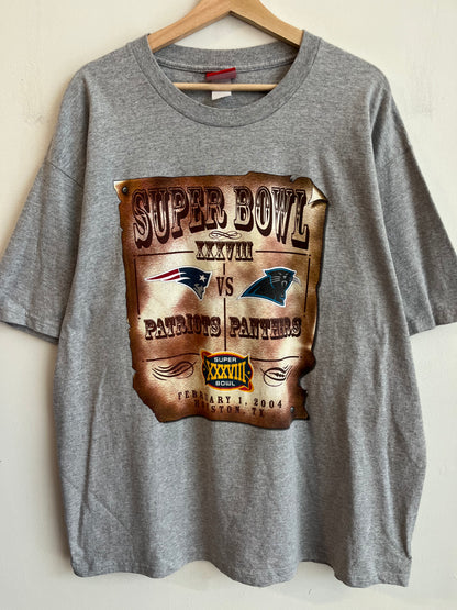 2004 Panthers v Patriots Super Bowl Graphic Tee (XL)