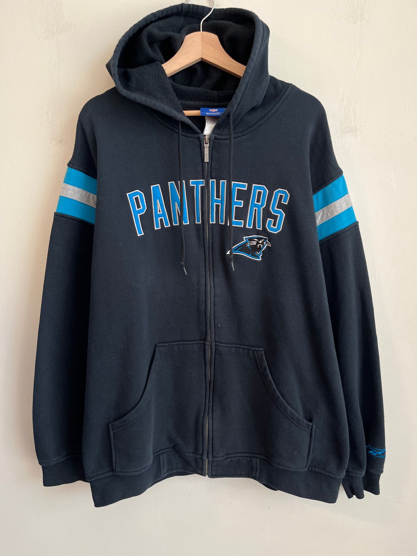 00s Carolina Panthers Full Zip Reebok Hoodie (L)