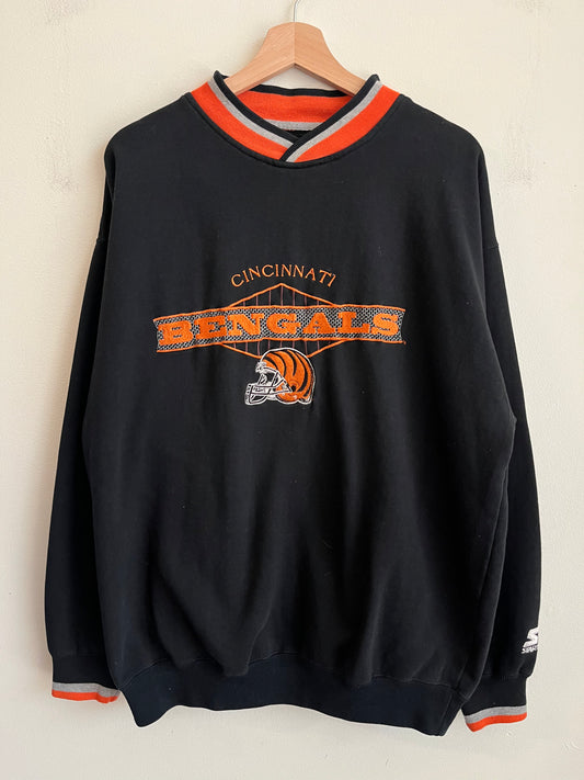 90s Cincinnati Bengals Starter Embroidered Crewneck (L)