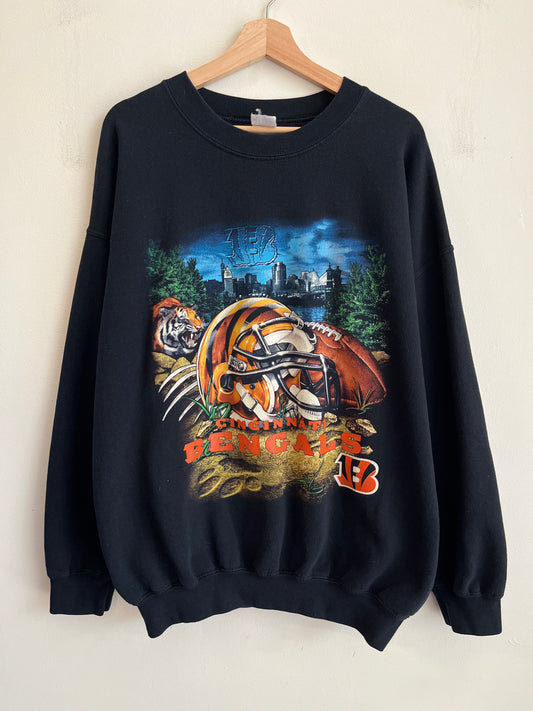 90s Cincinnati Bengals Helmet City Crewneck (XL)
