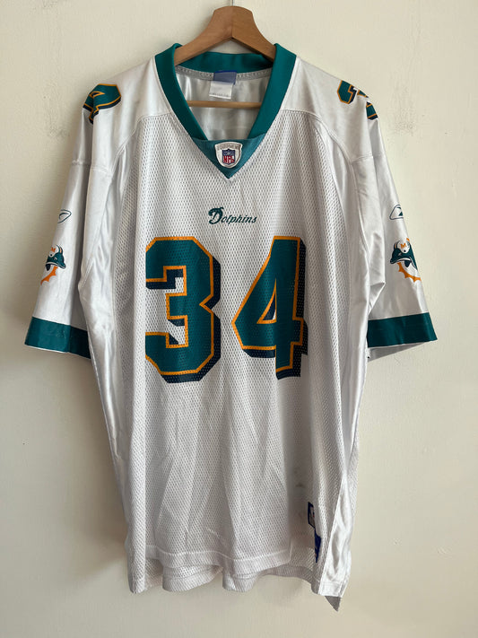 00s Miami Dolphins Ricky Williams Reebok Away Jersey (XL)