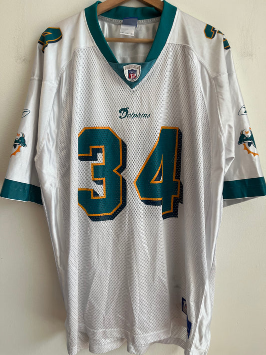 00s Miami Dolphins Ricky Williams Reebok Away Jersey (XL)