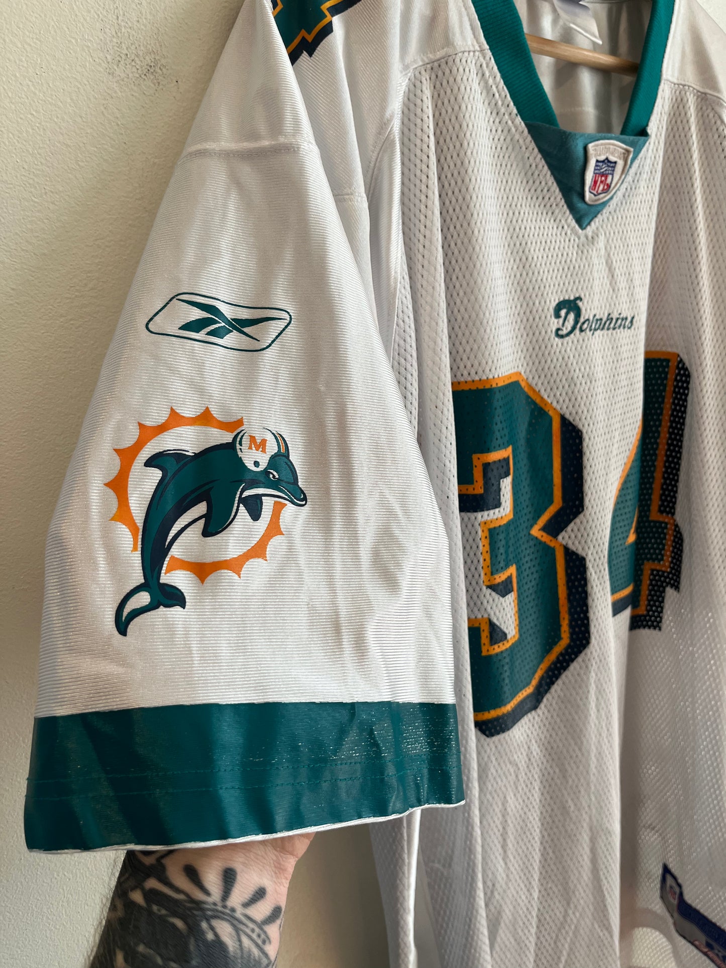 00s Miami Dolphins Ricky Williams Reebok Away Jersey (XL)