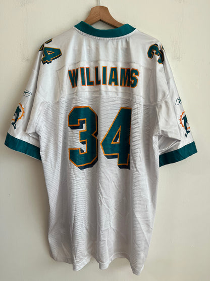 00s Miami Dolphins Ricky Williams Reebok Away Jersey (XL)