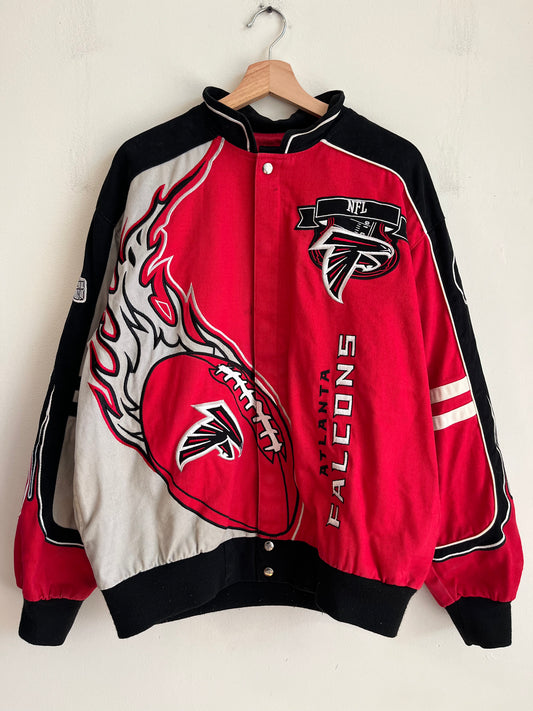 00s Atlanta Falcons Flame Racing Jacket (L)