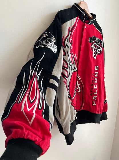00s Atlanta Falcons Flame Racing Jacket (L)